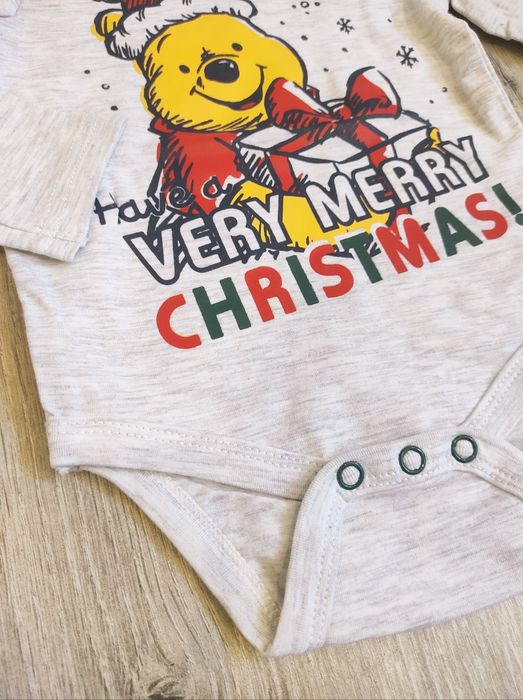 NOWE body świąteczne z długim rękawem Boże Narodzenie / Kubuś Puchatek