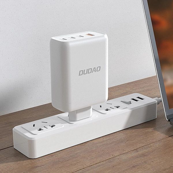 Ładowarka sieciowa GaN Dudao A140eu Usb-a / 3xUSB-C Pd 140w - biała