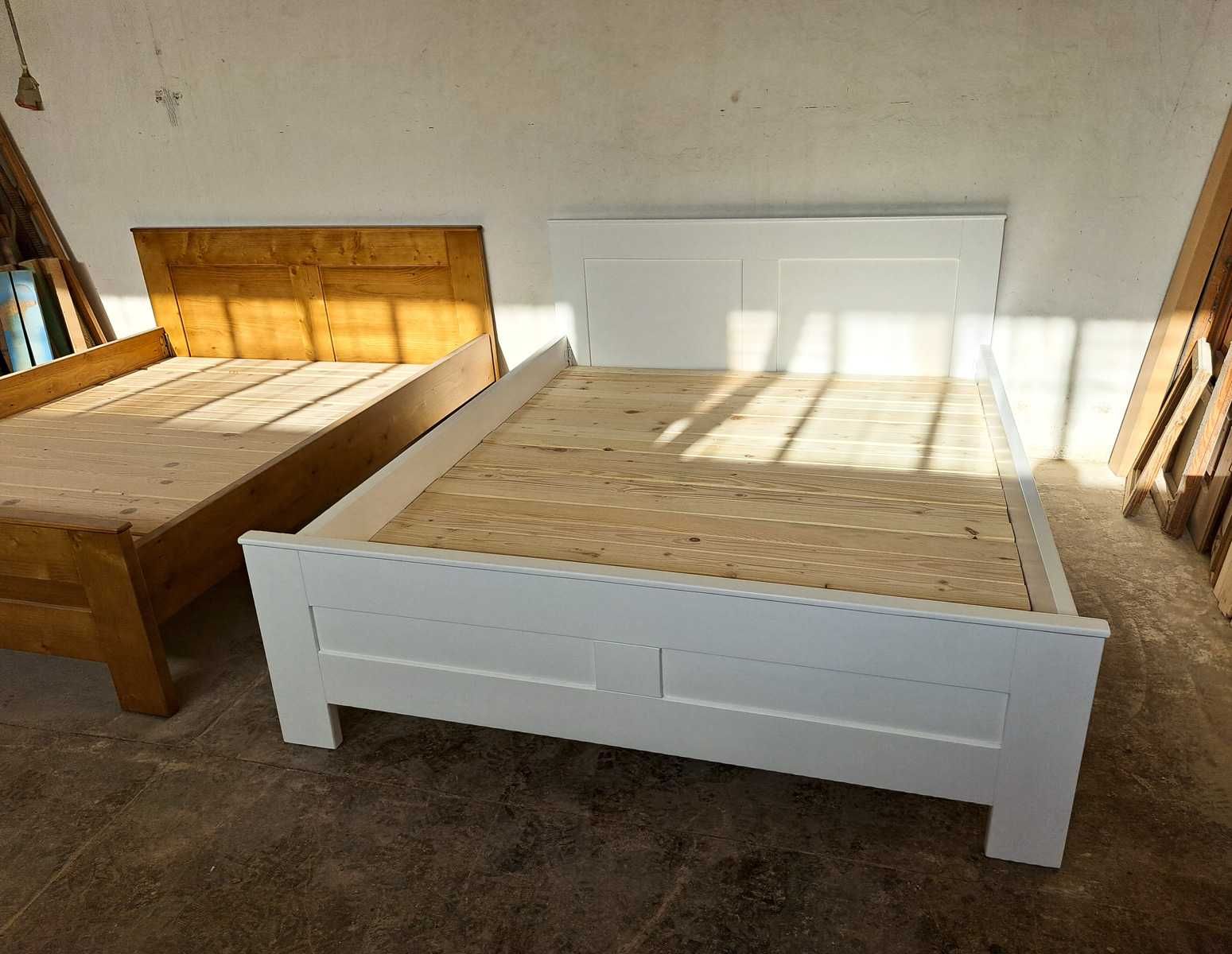 Łóżko drewniane dębowe jesionowe masywne lite drewno taborety stołki