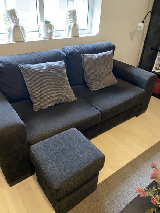 Sofa como novo cinza escuro tres ligares