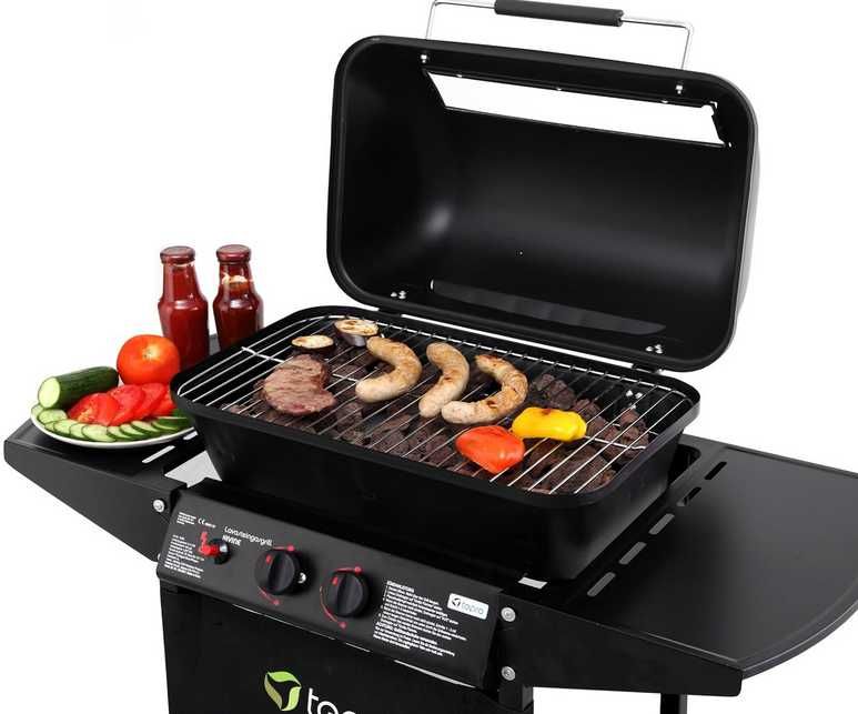 tepro Grill gazowy +kamienie z lawy wulkanicznej Irvine, moc . 5,4 kW