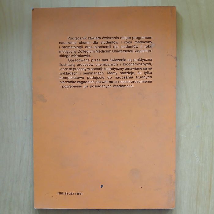 Ćwiczenia z chemii i biochemii dla studentów medycyny i stomatologii