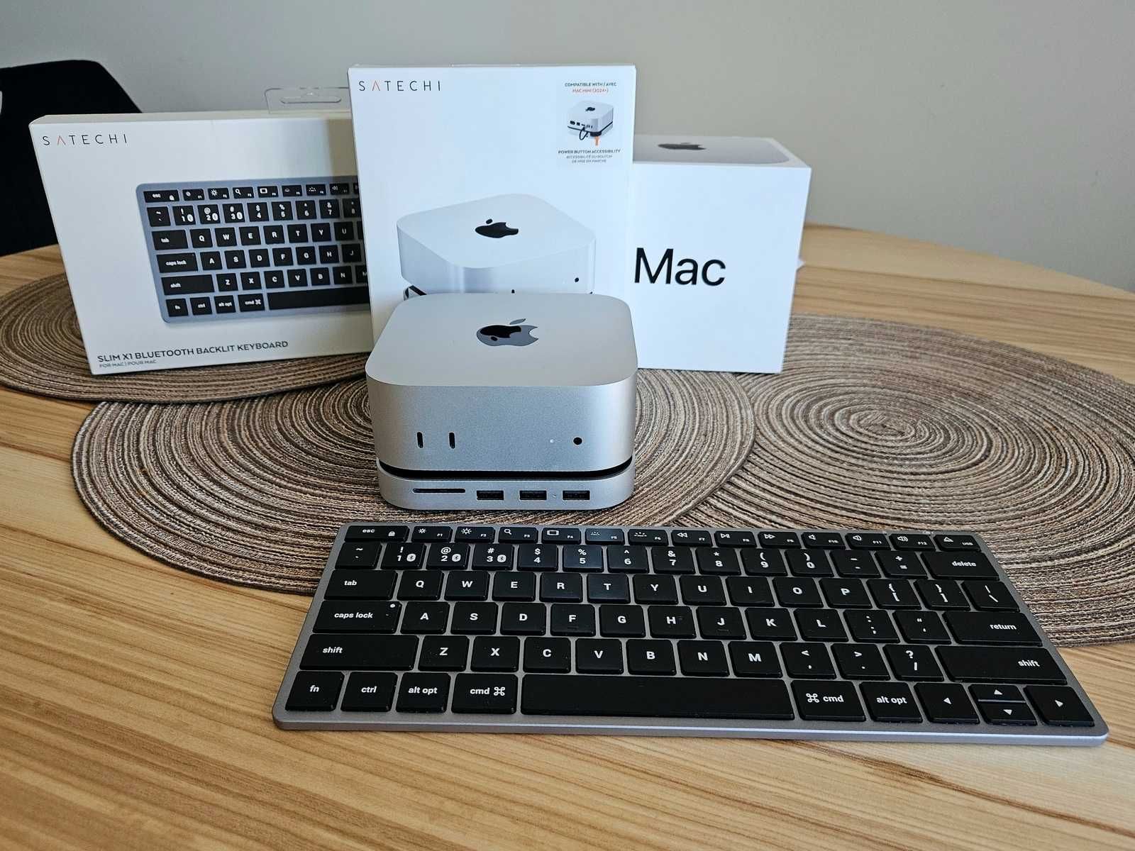 Apple mac mini M4 + hub i klawiatura Satechi