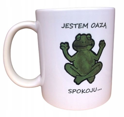 Kubek Jestem Oazą Spokoju Zabawny Kubek + Pudełko