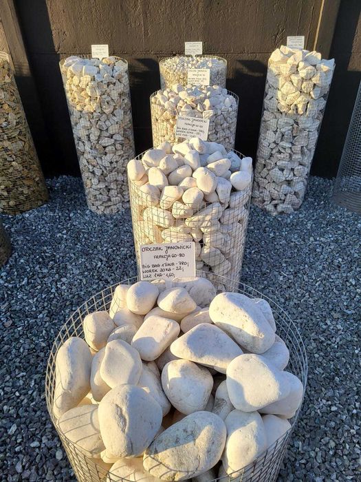 Kamień otoczak CREAM DREAM  Kamienie ogrodowe dekoracyjne ozdobne