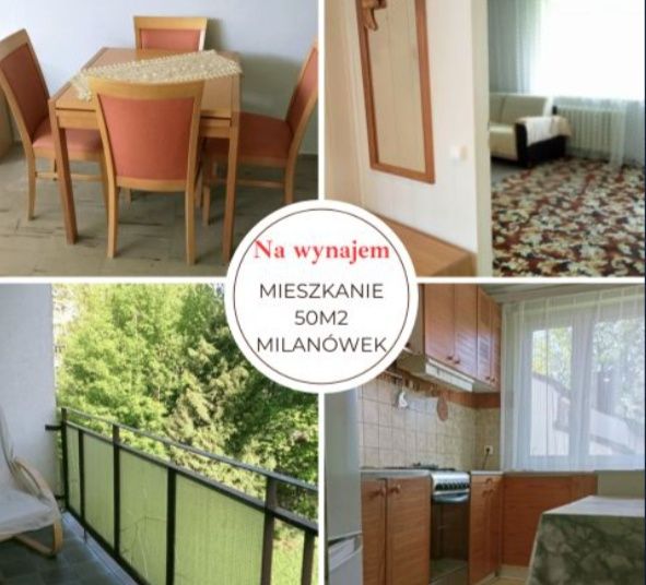 Wynajem mieszkania 55 M2, Milanówek, 2 pokoje, I pię