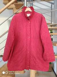 lekka pikowana kurtka damska czerwona rozmiar 50 52 Claire Neuville