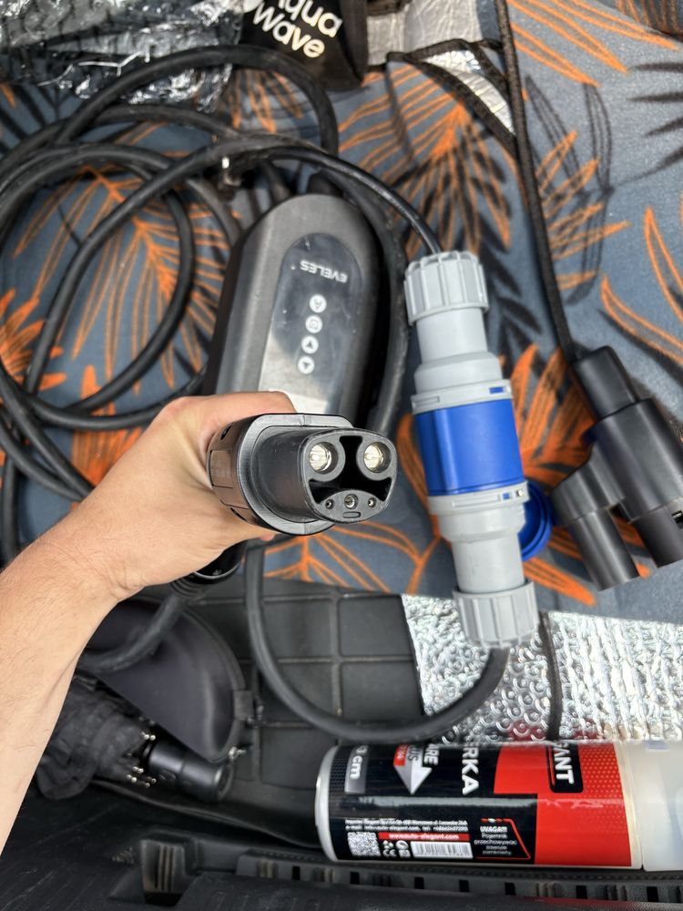 Переходик CCS2 для tesla model 3 Y combo зарядка TYPE 2 32A