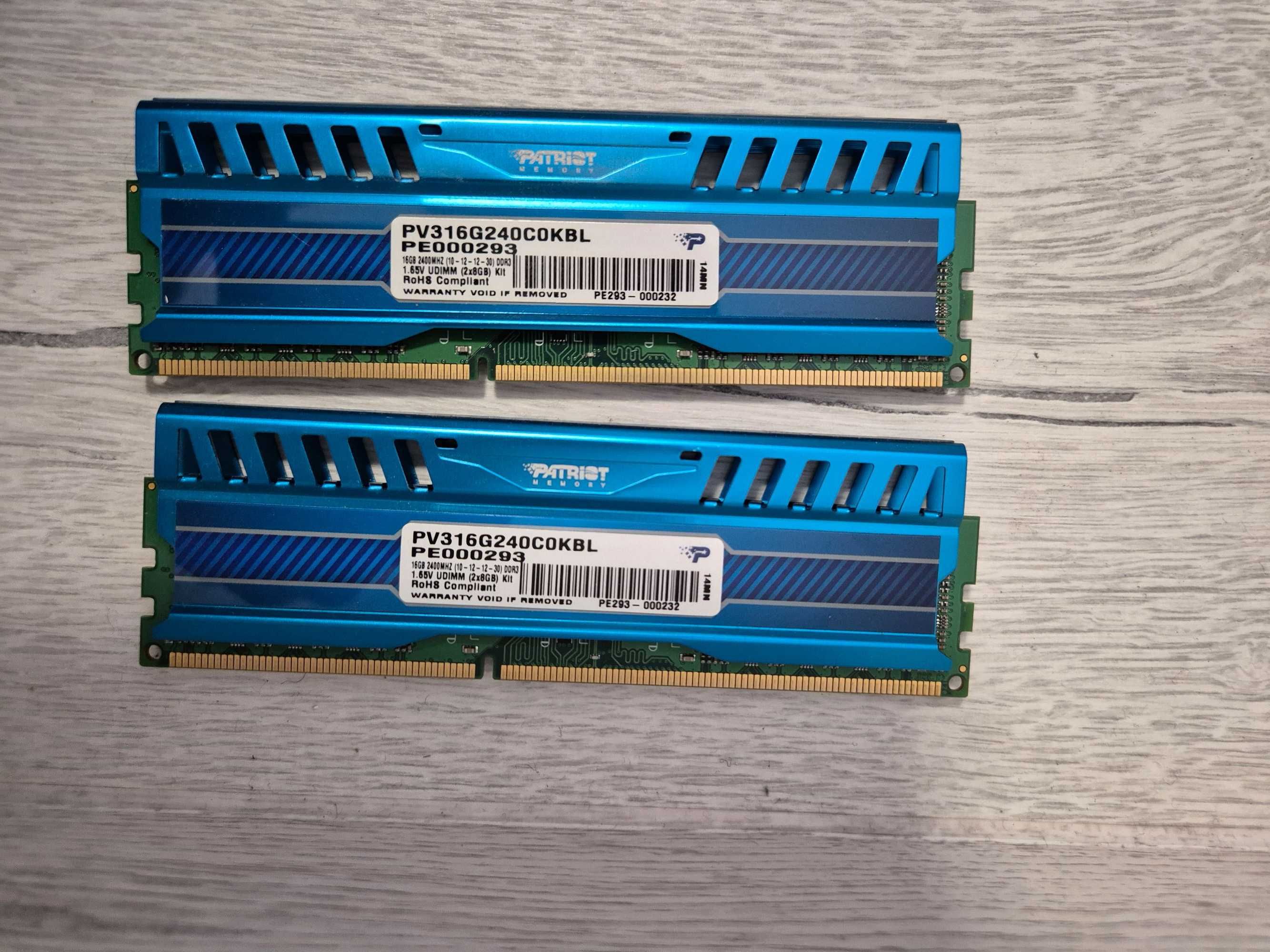 ТОП! пам'ять DDR3 16GB Kit (2x8) 2400MHz CL10! PATRIOT Viper. Trade-in