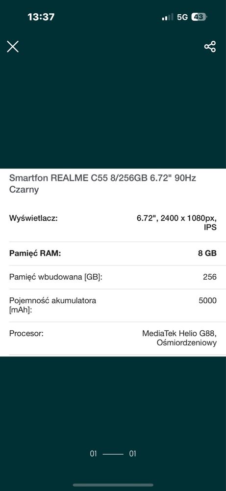 Smartfon  Realme C55