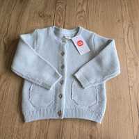 Sweter cool club 80 86 rozpinany Zara metaliczny