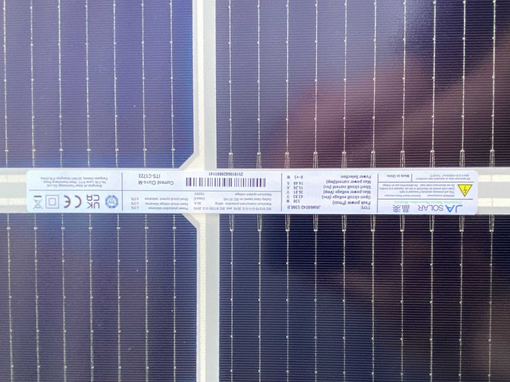 Panel Moduł fotowoltaiczny JA Solar 530W Bifacial ! 270zł.netto