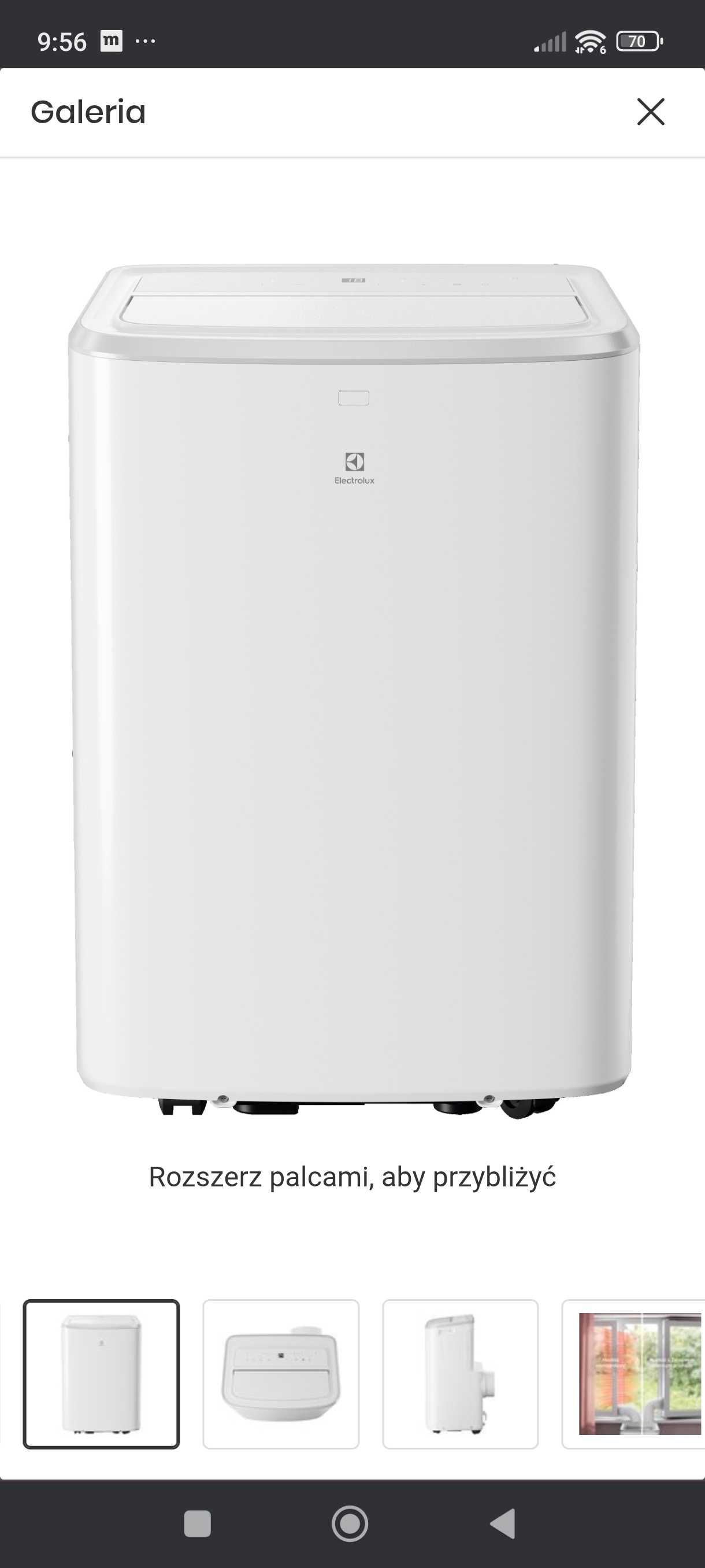 Klimatyzator ELECTROLUX EXP34U339HW+zestaw do montażu w oknie