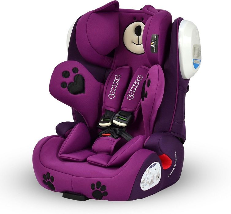 Fotelik samochodowy Coneco Miś Fioletowy Isofix 9-18, 15-36 > 9-36 kg