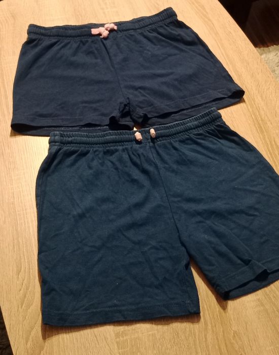 2 pary dziewczęcych spodenek na WF. 140/152 10/11 lat