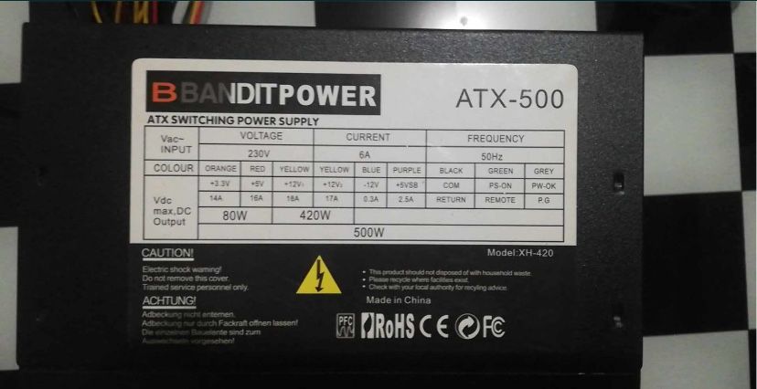 Zasilacz BanditPower ATX 500