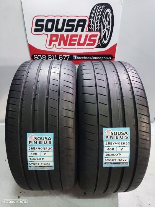 2 pneus semi novos 285-40r20 dunlop - oferta dos portes