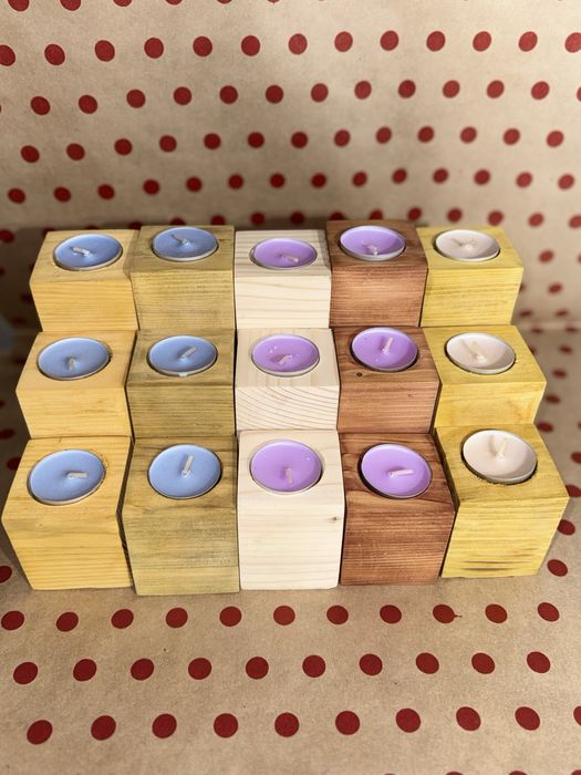 Підсвічники з натурального дерева, ручна робота!