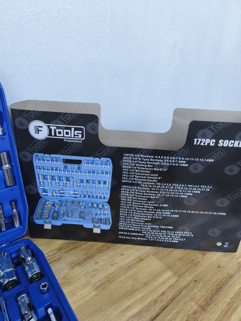 Mala de ferramentas 172pcs Chrome Vanádio Ftools