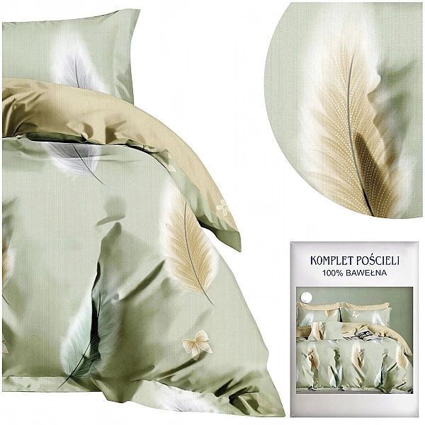 Pościel 160x200/3 części Satyna Bawełniana Aida Komplet 2x Poszewka