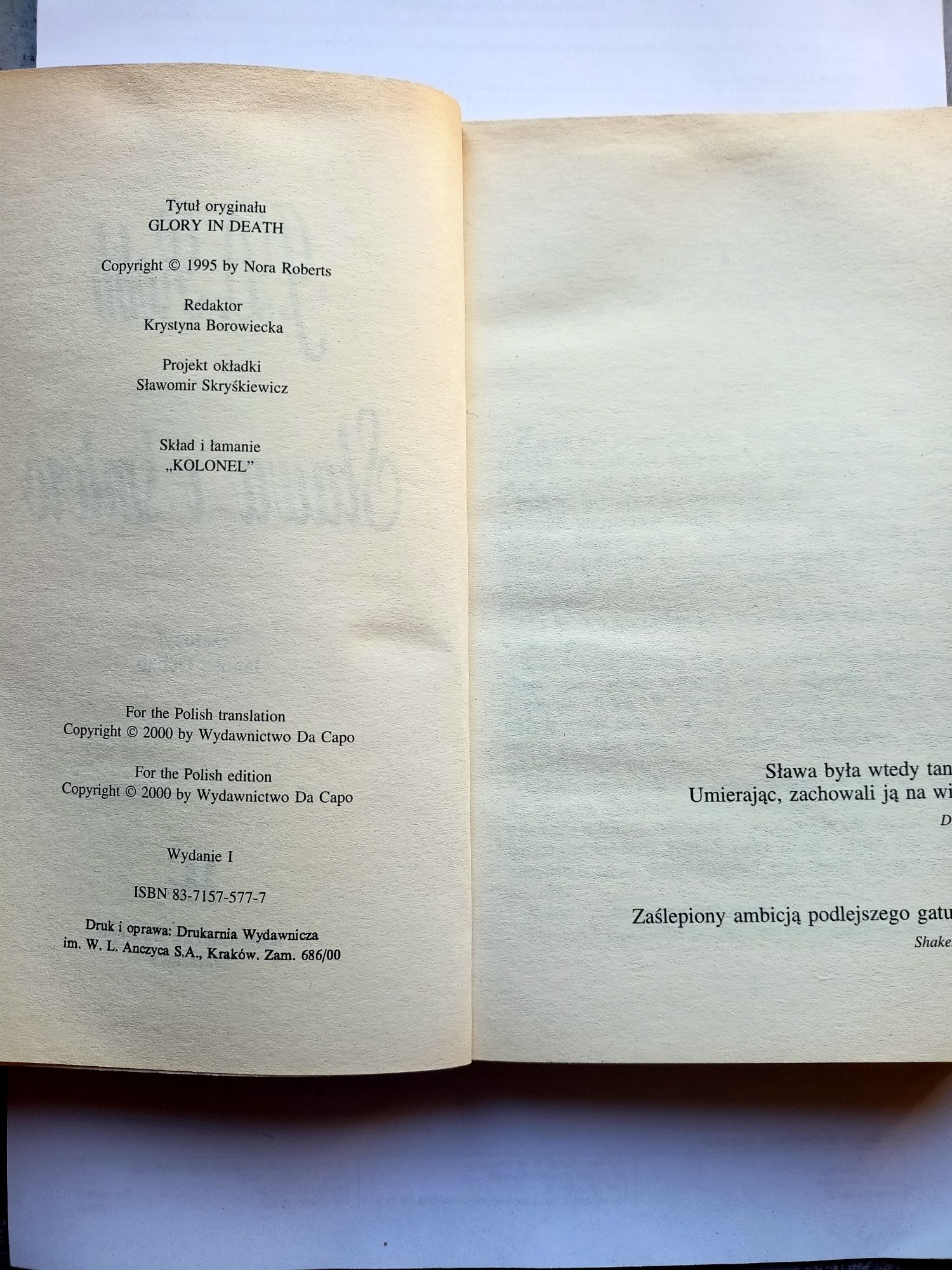 J. D. Robb Nora Roberts Sława i śmierć