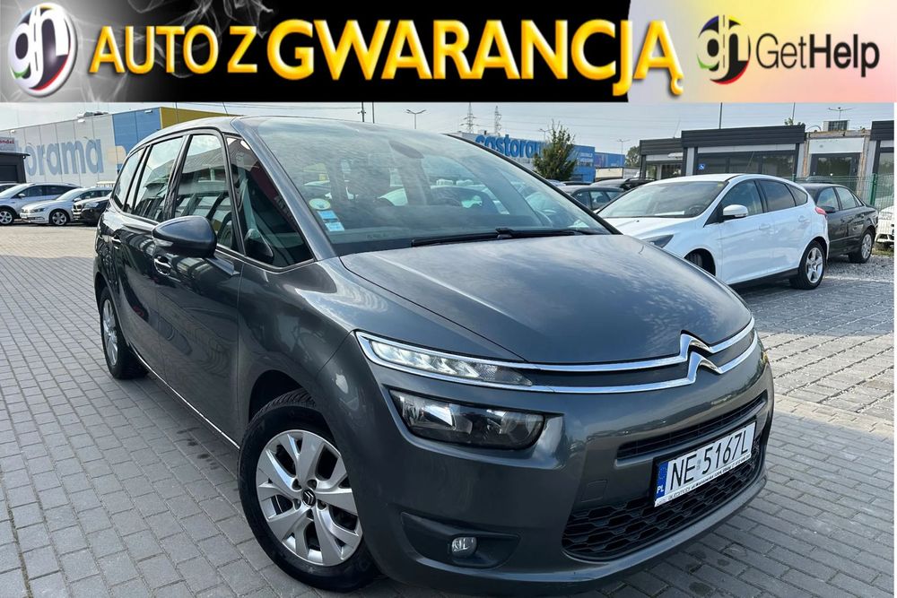 Citroën C4 Grand Picasso OKAZJA!/ NAwi/ Automat/ LED/ Bluetooth/Nowe Sprzęgło Dwumasa/Gwarancja