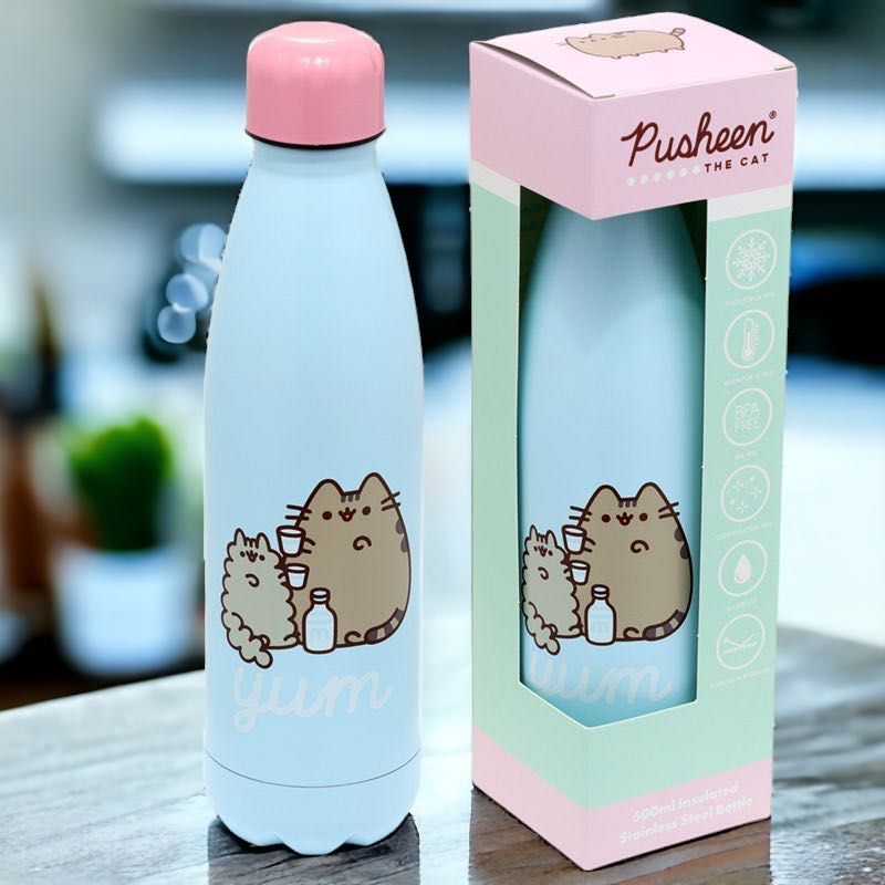 Kubek Termiczny Kot Pusheen Termos Bidon 500ml Na Kawę Herbatę