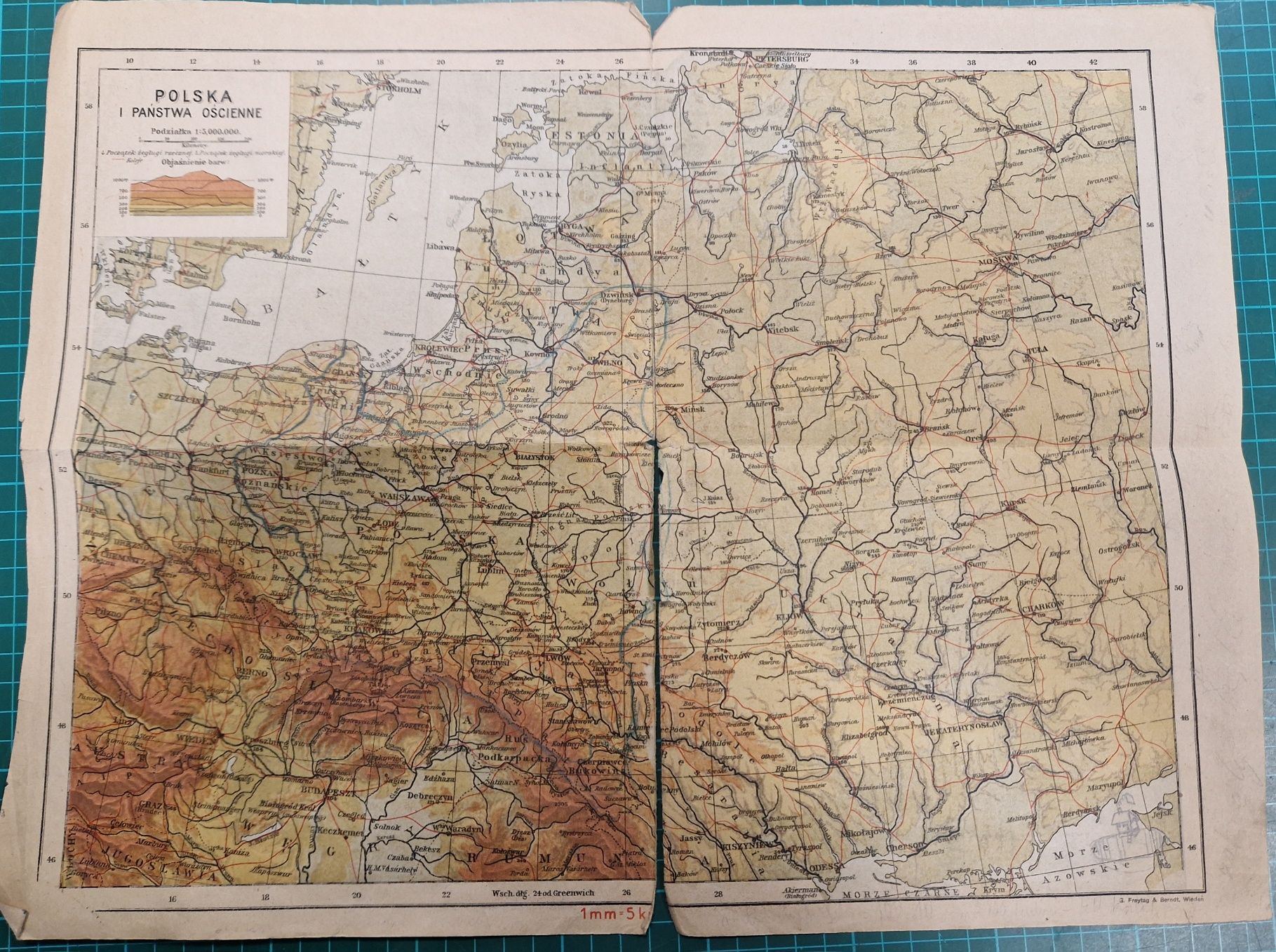 Mapa Polski z 1939 roku