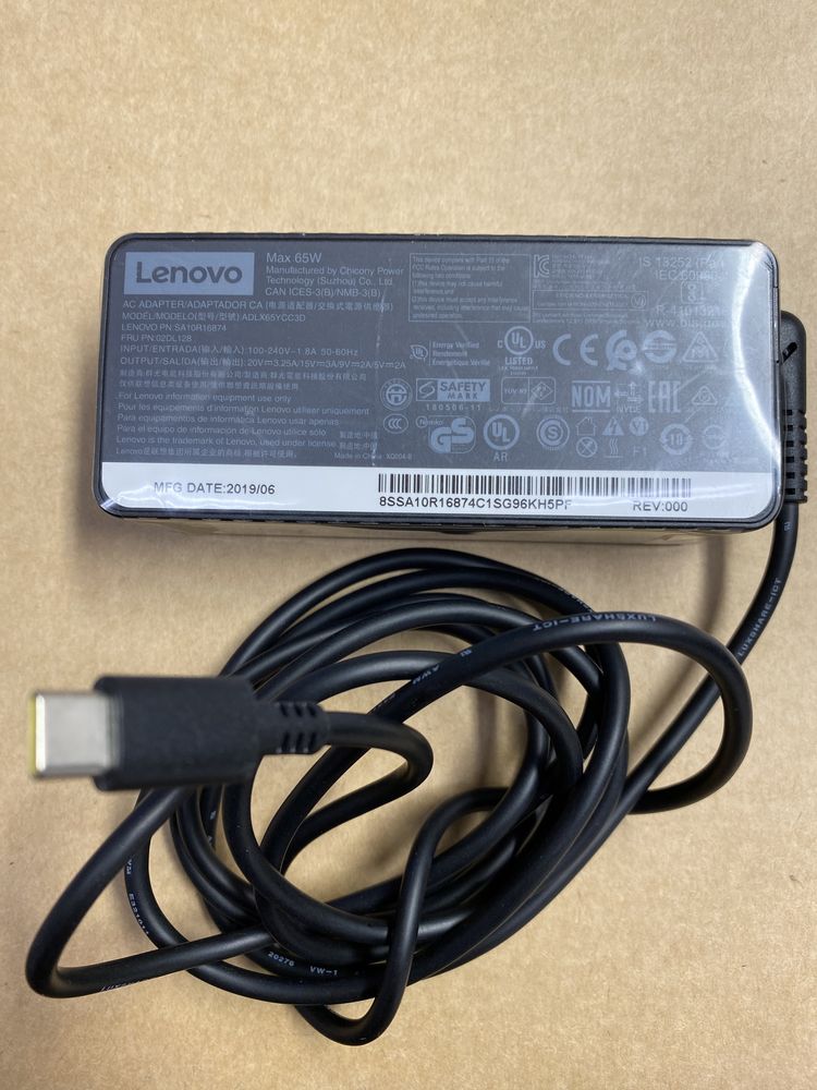 Carregador Lenovo 65 W ORIGINAL USB-C