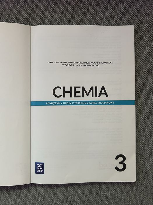 Chemia. Podręcznik. Klasa 3. Liceum, technikum. Zakres podstawowy