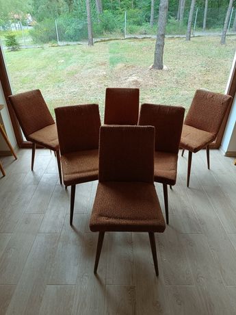 Krzesła patyczaki 6 szt PRL Vintage