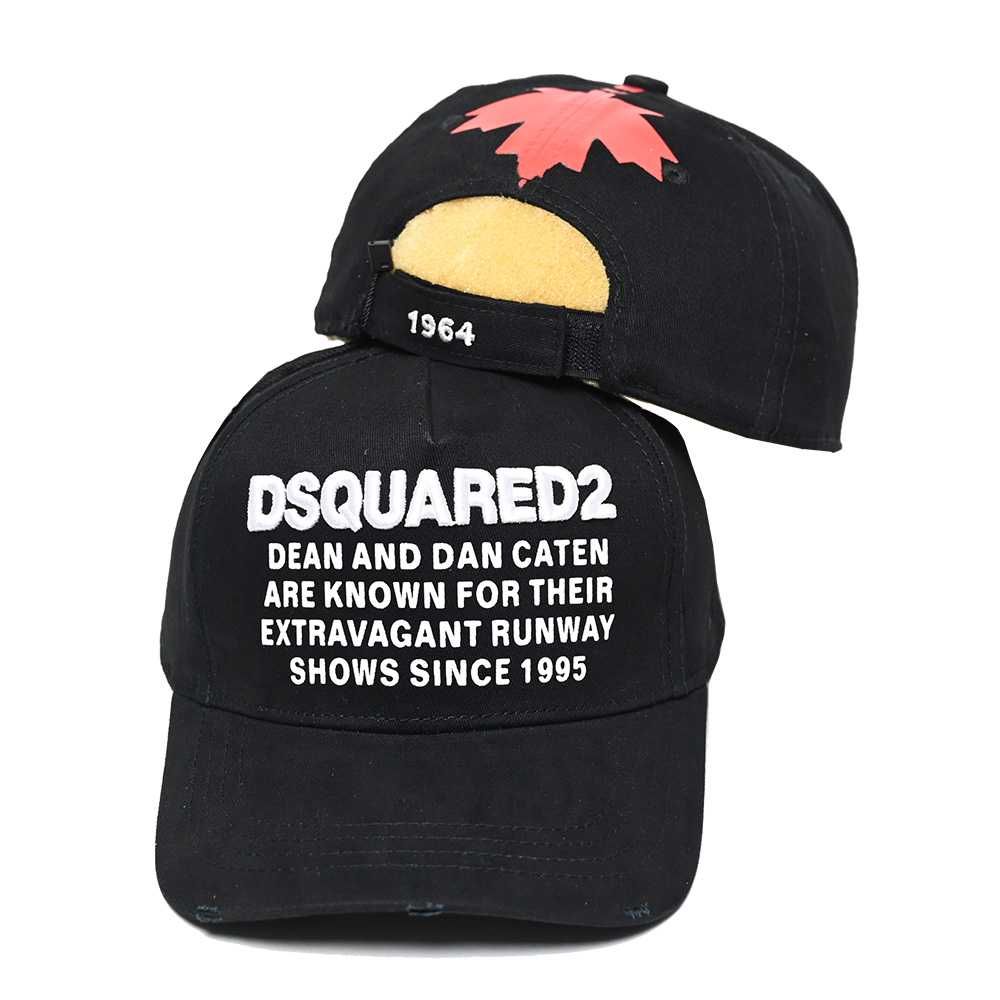 Czapka Bejsbolówka DSQUARED2 Czarna / Białe napisy