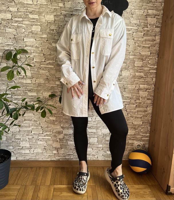 Стильна жіноча сорочка тоненька вітровка River Island куртка кофта M