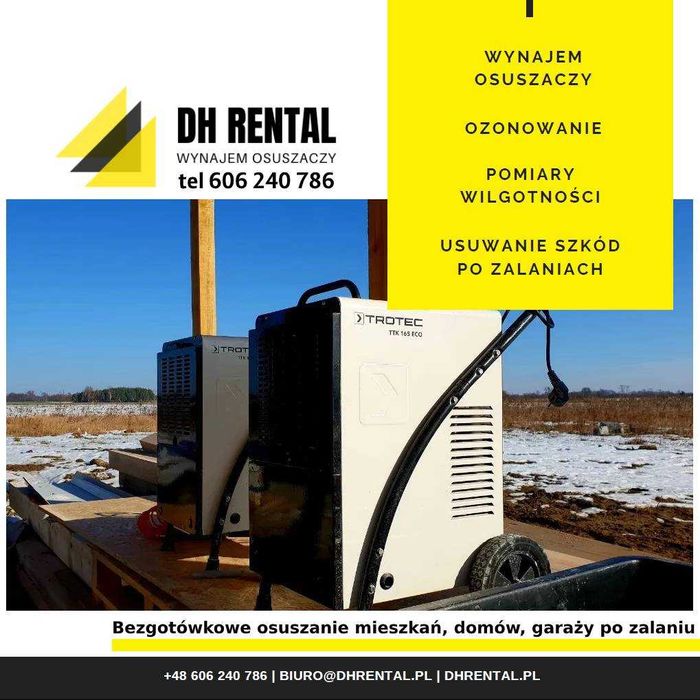 Wynajem osuszaczy | Pochłaniacz wilgoci | Osuszanie po zalaniu Opole