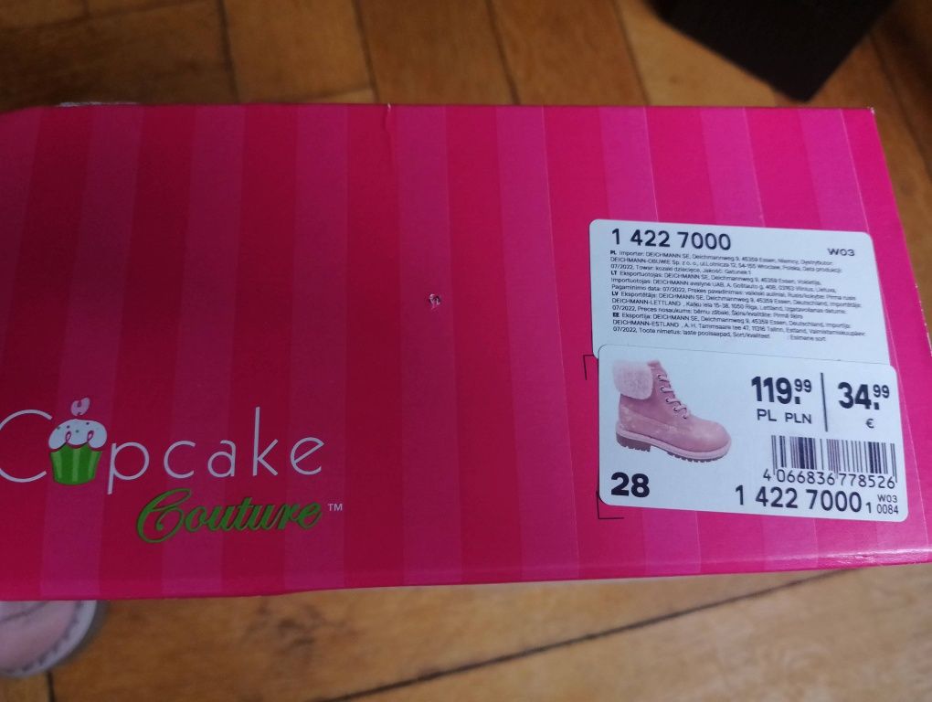 Buty zimowe Cupcake r. 28