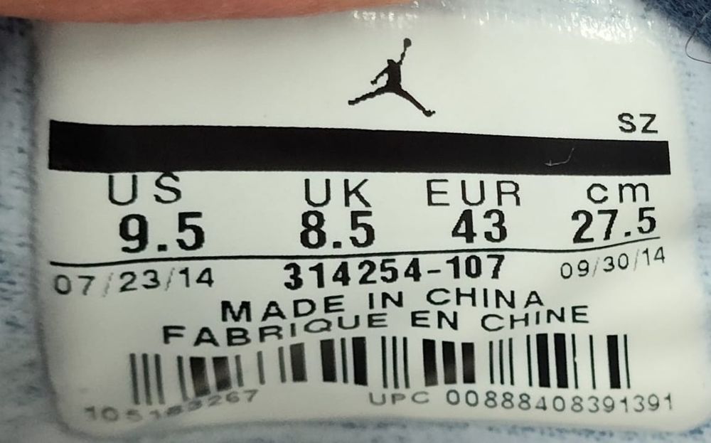 Кросівки Nike Air Jordan 4 Retro LS Columbia - 43 розмір.