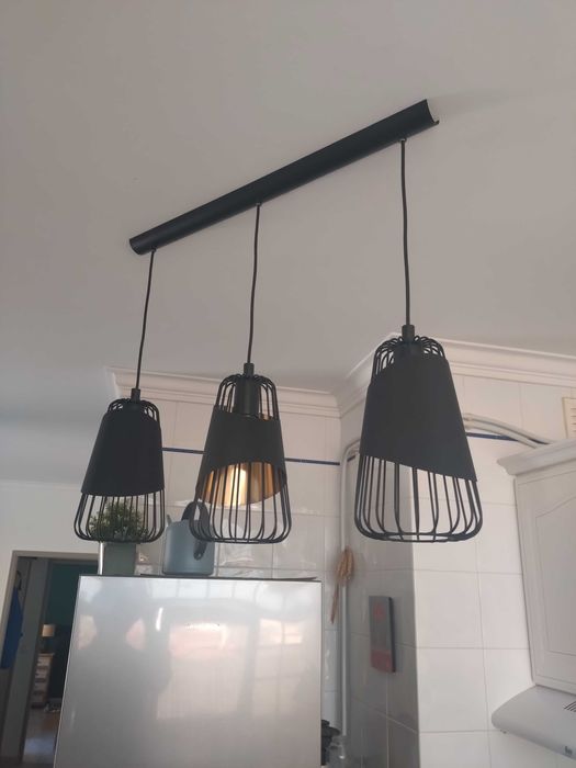Conjunto de luminárias de teto