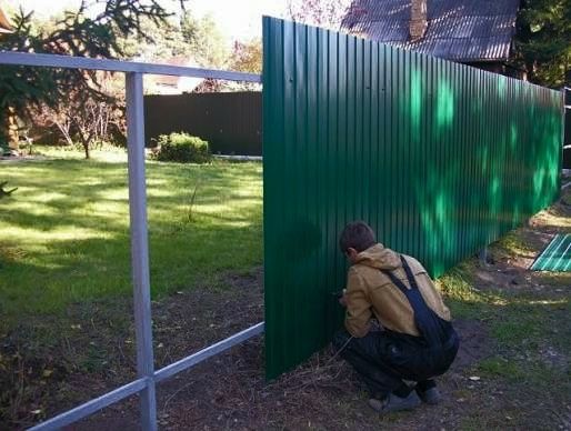 Забор Профнастил ворота ограждения установка Згуровка