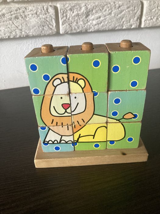 Іграшка деревʼяна, пірамідка, пазли