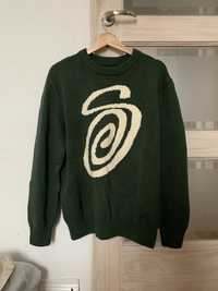 Sweterek Sweter bluza Stussy rozmiar M zielony unisex