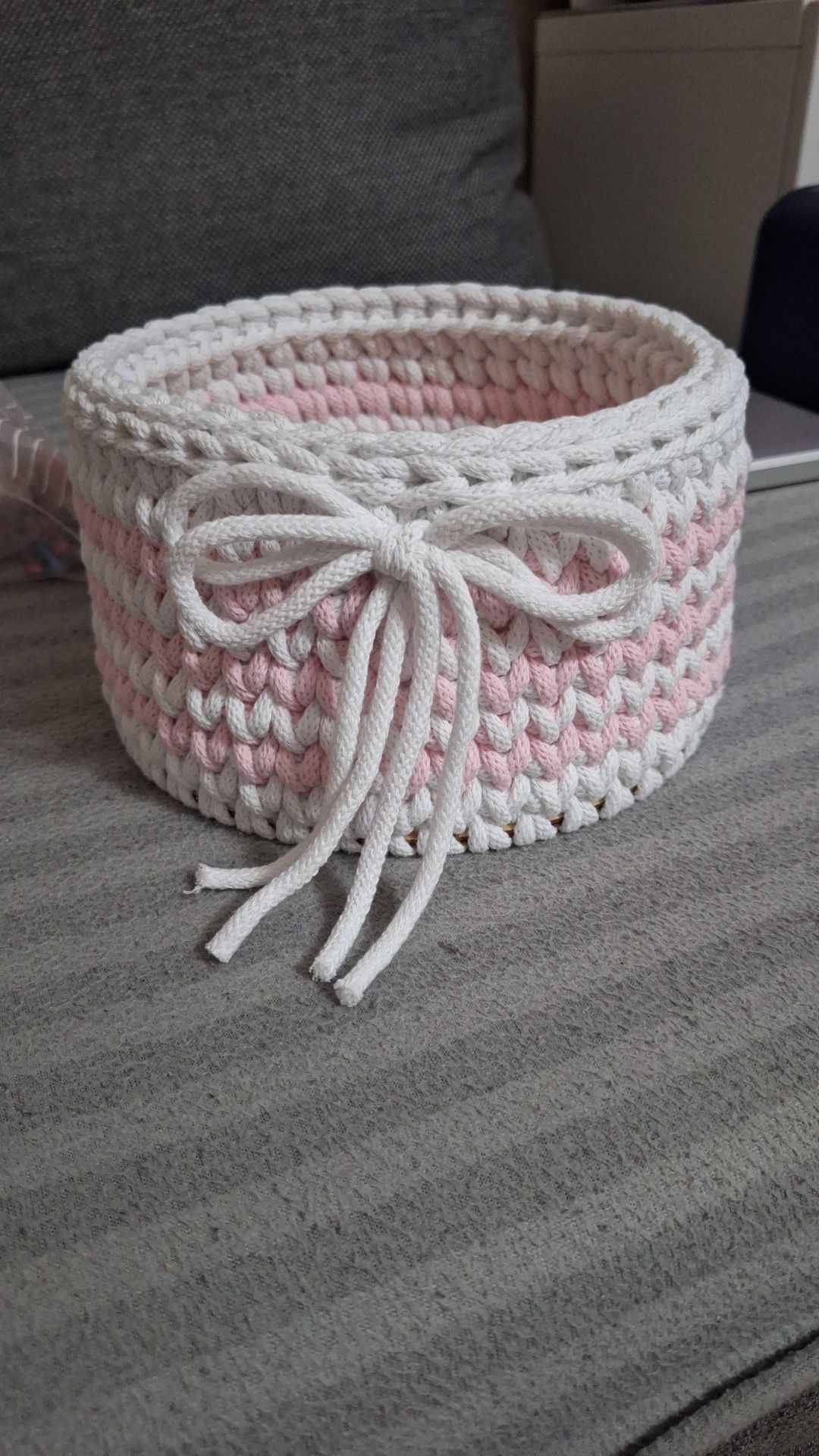 Koszyk,kosz handmade ze sznurka