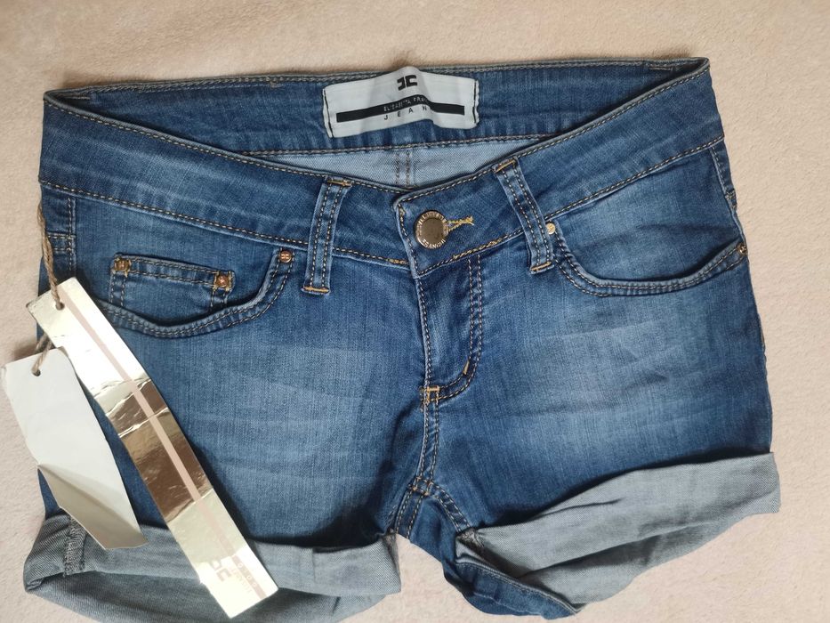 Джинсові короткі шорти з підворотом