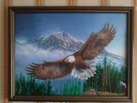 Картина вышитая чешским бисером "Орел"