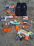 Nerf zestaw pistoletów i akcesoriów modulus tri strike elite inne