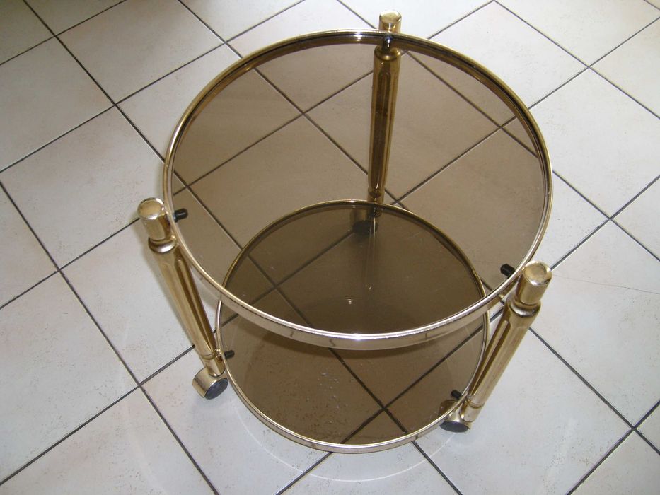 Stolik kawowy / barek podręczny pozłacany Glamour