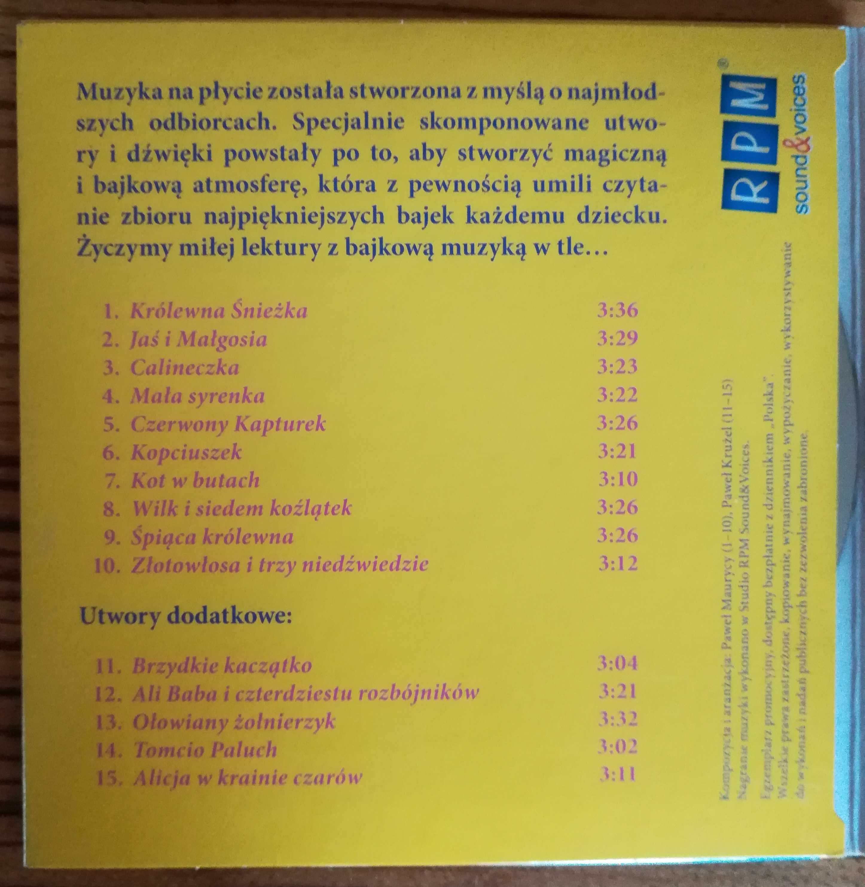 Bajkowa Kraina zbiór bajek 12 skrócone wersje i utwory do bajek na CD