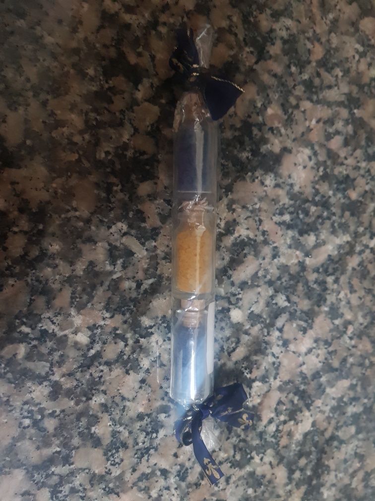 Conj. luva crina de cavalo com sais de banho
