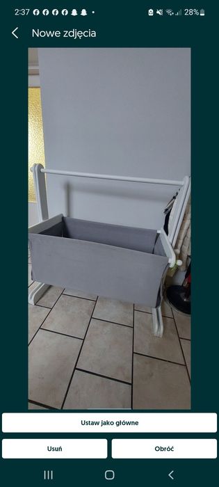 Kołyska dla dziecka welurowa