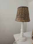 Lampa drewnia wiklinowa