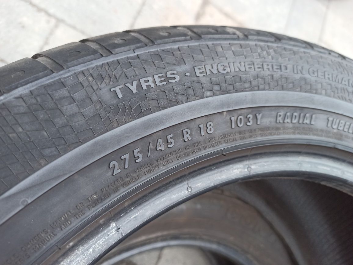 Летняя резина ПАРА 275/45 R18 Continental Sport Contact 2